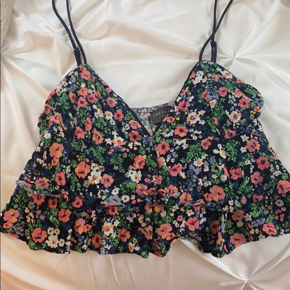 Cute flower crop top